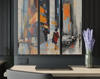 City - Modern Abstract 2 - Acryldrucke (Triptychon)