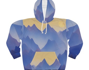 Blue landscape Pullover Hoodie