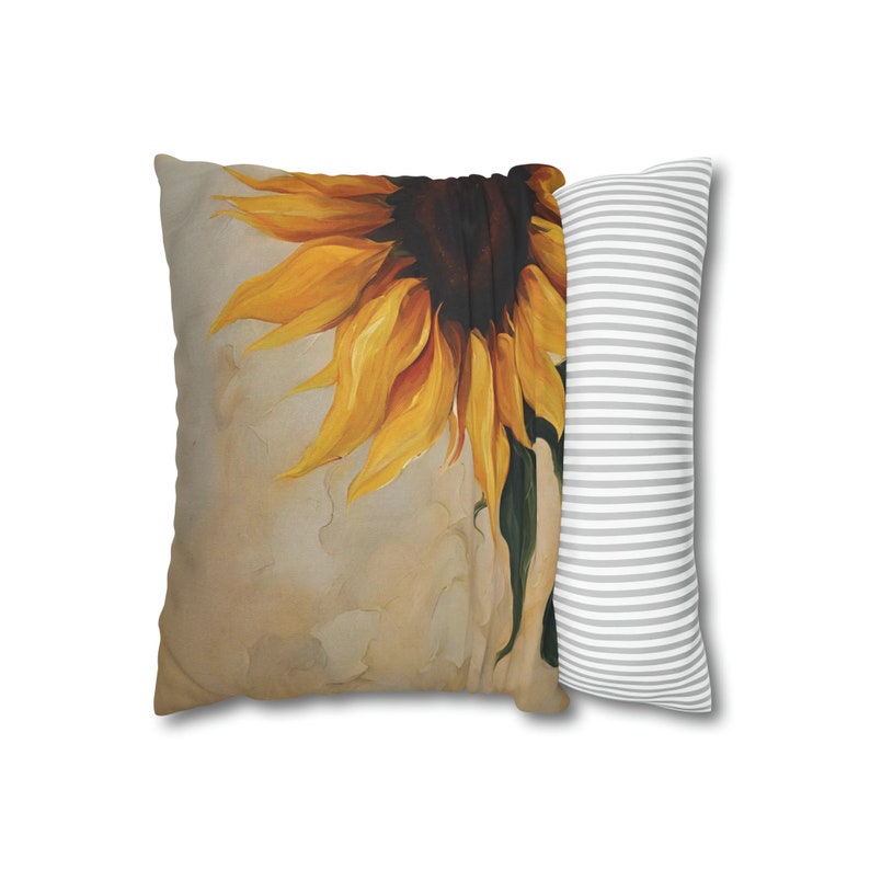 Sunflower Spun Polyester Square Pillowcase zdjęcie 5