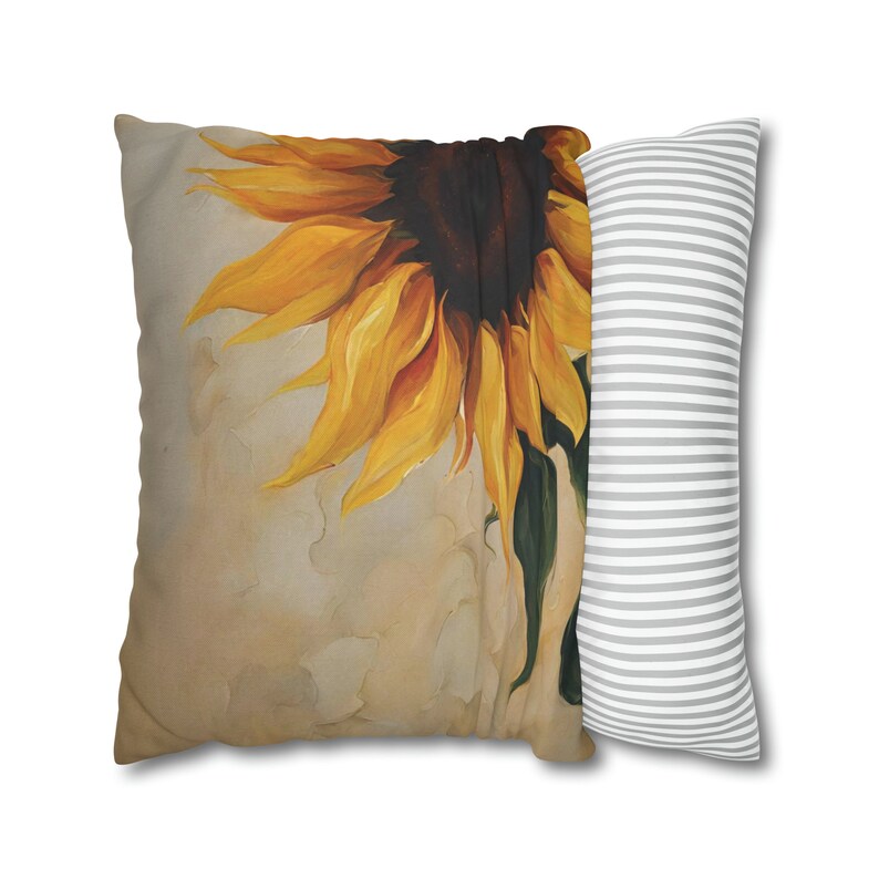 Sunflower Spun Polyester Square Pillowcase zdjęcie 2