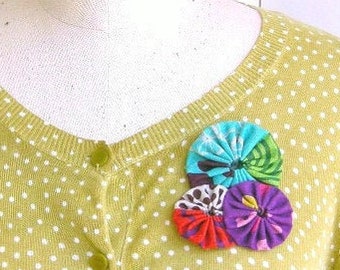 Hello Bicycle no. 1 - unique handmade japanese linen brooch - perfect gift for mom, best friend, birthday