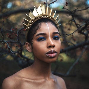 Gold Blade Crown - Editorial Headpiece - by Loschy Designs - MADE TO ORDER, ready to ship in 6-8 days