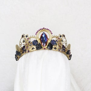 Gemini Celestial Crown - Gold with Tourmaline and Gemstones - by Loschy Designs - MADE TO ORDER, ready to ship in 8 days