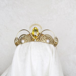 Belle Inspired Crown - Gold with Faux Pearls - MADE TO ORDER, ready to ship in 7 days