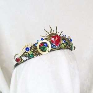 Sacred Heart Small Rhinestone Tiara Loschy Designs MADE TO ORDER, ready to ship in 7 days image 1