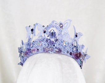 Lavender Butterfly Crown - Inspired by Olivia Rodrigo at 2022 Met Gala  - by Loschy Designs - MADE TO ORDER ready in 7 business days