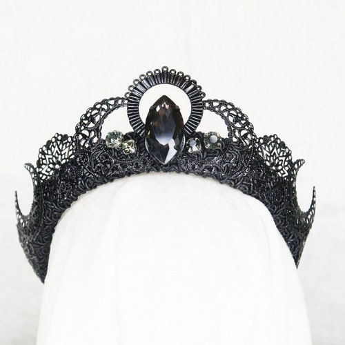 Black Blade Crown by Loschy Designs MADE TO ORDER Ready - Etsy