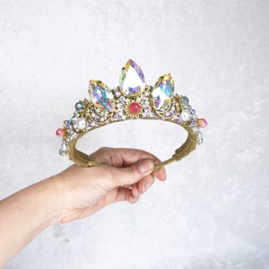 Rapunzel Crown Gold with Rainbow Gemstones by Loschy Designs MADE TO ORDER, ready in 9-10 days image 8
