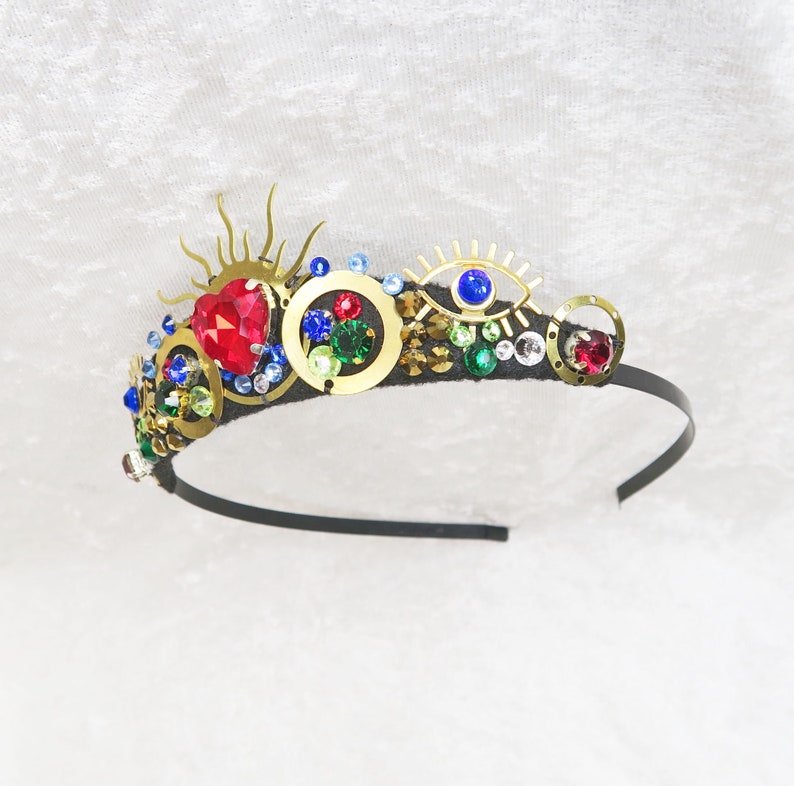 Sacred Heart Small Rhinestone Tiara Loschy Designs MADE TO ORDER, ready to ship in 7 days image 4