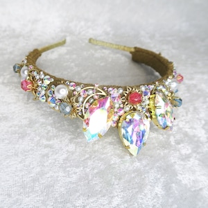 Rapunzel Crown Gold with Rainbow Gemstones by Loschy Designs MADE TO ORDER, ready in 9-10 days image 6