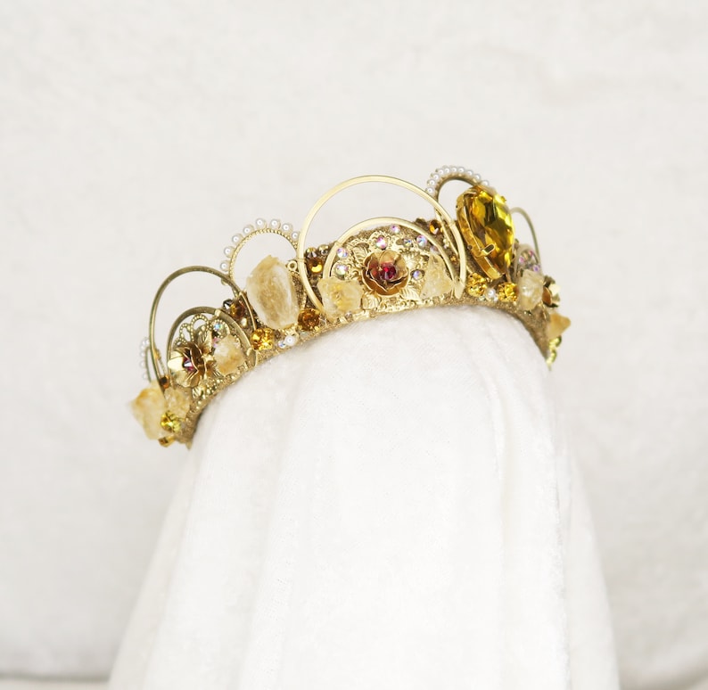 Beauty and the Beast Belle Inspired Crown Goud met raw | Etsy