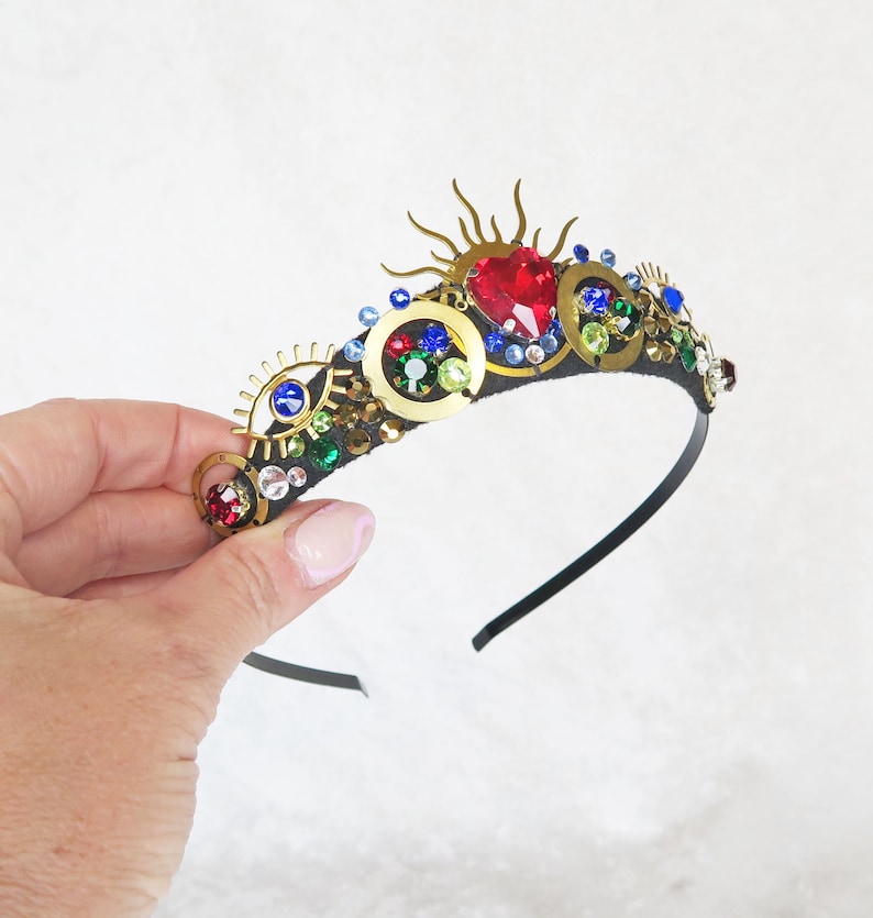 Sacred Heart Small Rhinestone Tiara Loschy Designs MADE TO ORDER, ready to ship in 7 days image 6