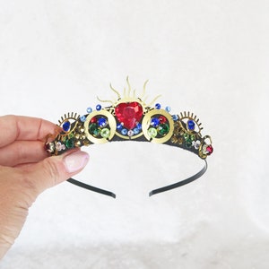 Sacred Heart Small Rhinestone Tiara Loschy Designs MADE TO ORDER, ready to ship in 7 days image 5