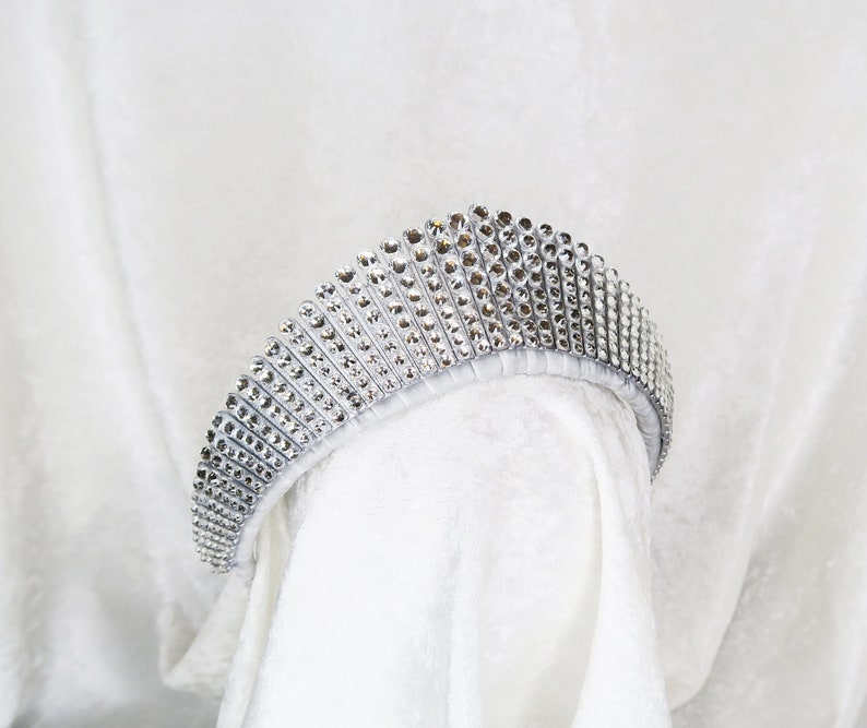Queen Alexandra Inspired Kokoshnik Tiara Faux Diamond Rhinestones by Loschy Designs MADE TO ORDER, ready to ship in 7 days image 1