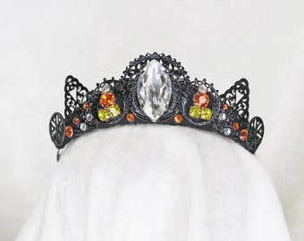 Candy Corn Rhinestone Tiara