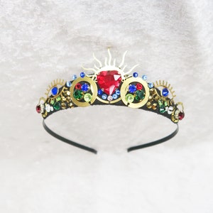 Sacred Heart Small Rhinestone Tiara Loschy Designs MADE TO ORDER, ready to ship in 7 days image 3