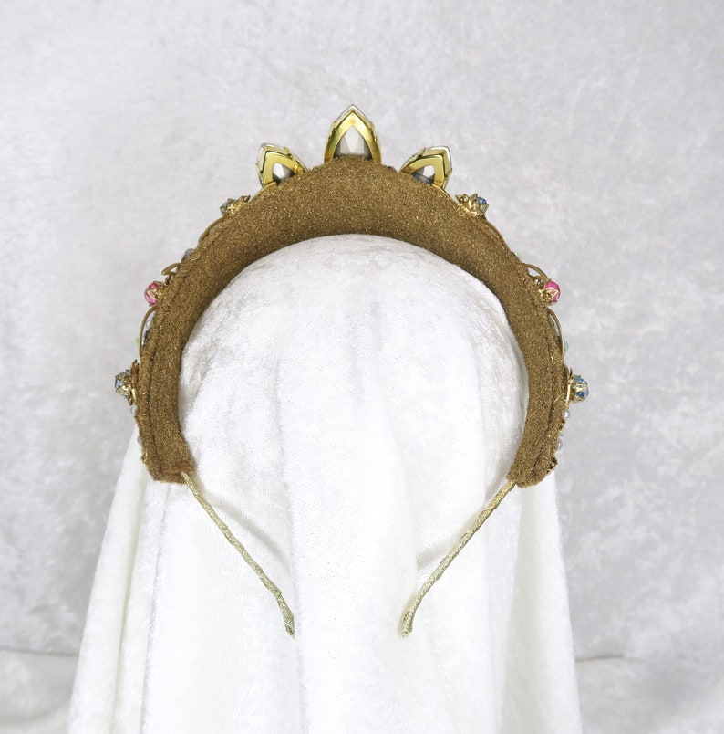 Rapunzel Crown Gold with Rainbow Gemstones by Loschy Designs MADE TO ORDER, ready in 9-10 days image 4