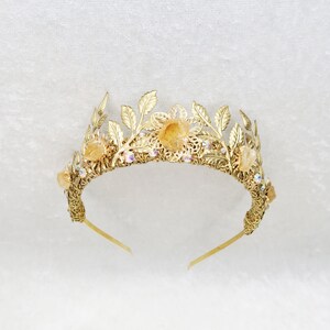 Laurel Leaf Crown Gold with Raw Citrine by Loschy Designs MADE TO ORDER, ships after 7 production days image 5