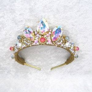 Rapunzel Crown Gold with Rainbow Gemstones by Loschy Designs MADE TO ORDER, ready in 9-10 days image 5