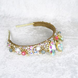 Rapunzel Crown Gold with Rainbow Gemstones by Loschy Designs MADE TO ORDER, ready in 9-10 days image 7