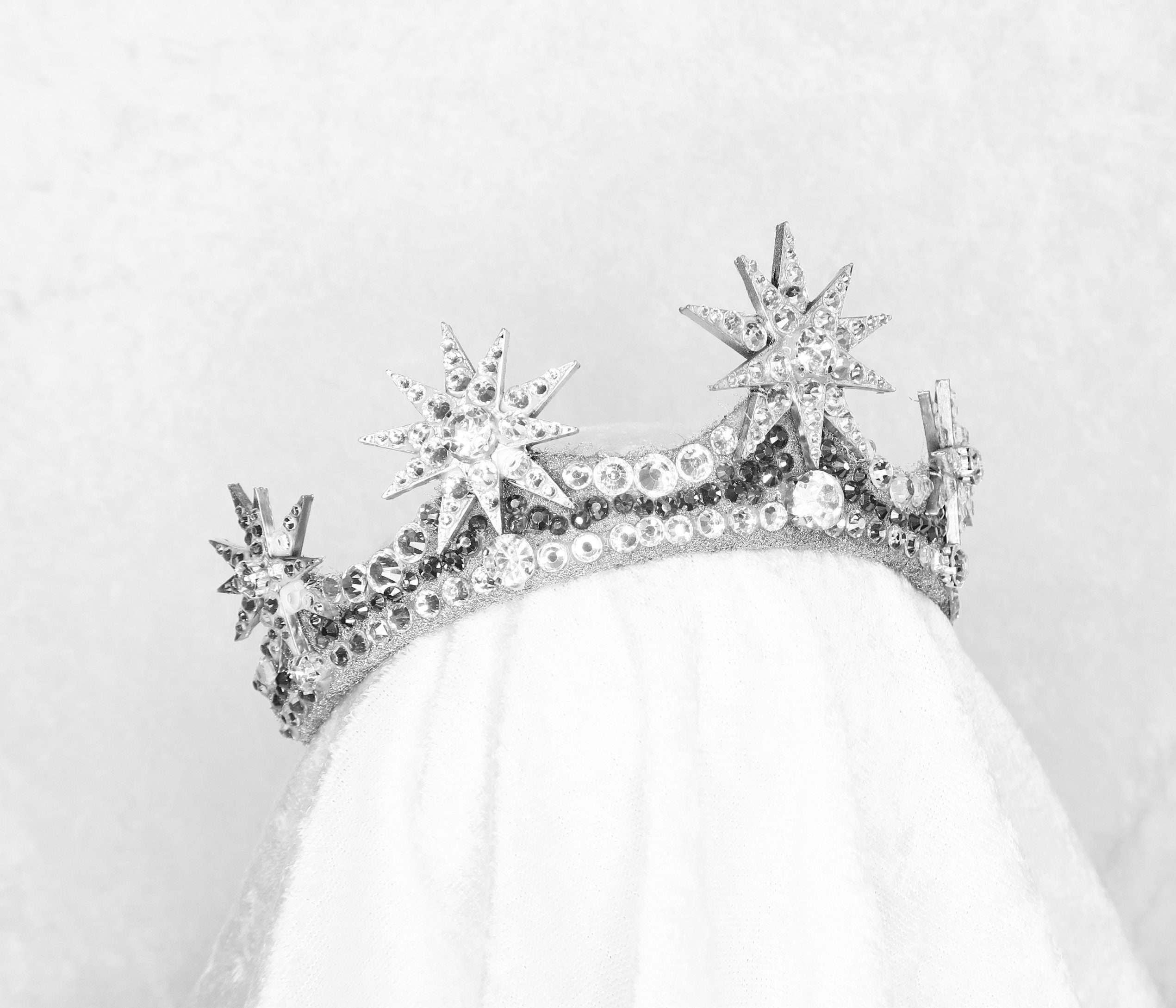 silver star tiara crown vintage An antique star tiara with conversions for many an occasion  main image 4