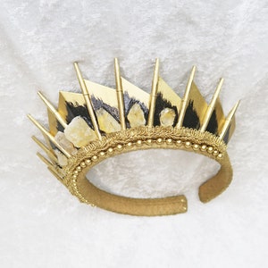 Citrine Golden Blade Crystal Crown Gold Crown with Raw Citrine, MADE TO ORDER 7 days production time image 6