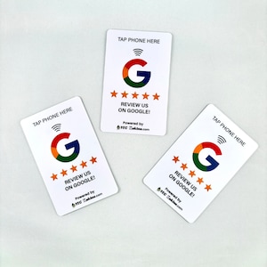Google Bewertung Tap Card von Yec Makina | Bewerte uns auf Google | Wiederverwendbare Smart NFC (PVC-Karte) | Boost Business Bewertungen mit Tap | Einfach Bewertungen