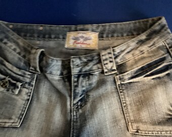 short en jean vintage Fishbone de marque