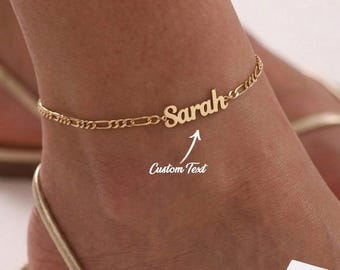 Personalized Anklet With Name, Customized Name Anklet, Mother's Day Gift, Anklet With Name
