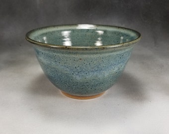 Pottery Bowl Serving Bowl with Rim in Blue, Rice Bowl, Soup Bowl, Pho Bowl, 24 oz Bowl 3 Cup Bowl Stoneware Pottery Bowl