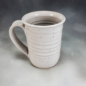 Large Coffee Mug With Wavy Sides Pottery Coffee Mug 16 Ounce Etsy