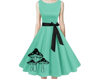 Womens Mushroom Cottagecore Dress Retro Pin Up Vintage formal Dresses Faecore clothing plus size wedding clothing boho bridesmaid A-line