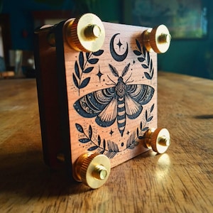 Mini prensa de flores: prensa de flores silvestres y botánicas de bolsillo de madera. Regalos para amantes de la naturaleza y la jardinería. Reliquias modernas.