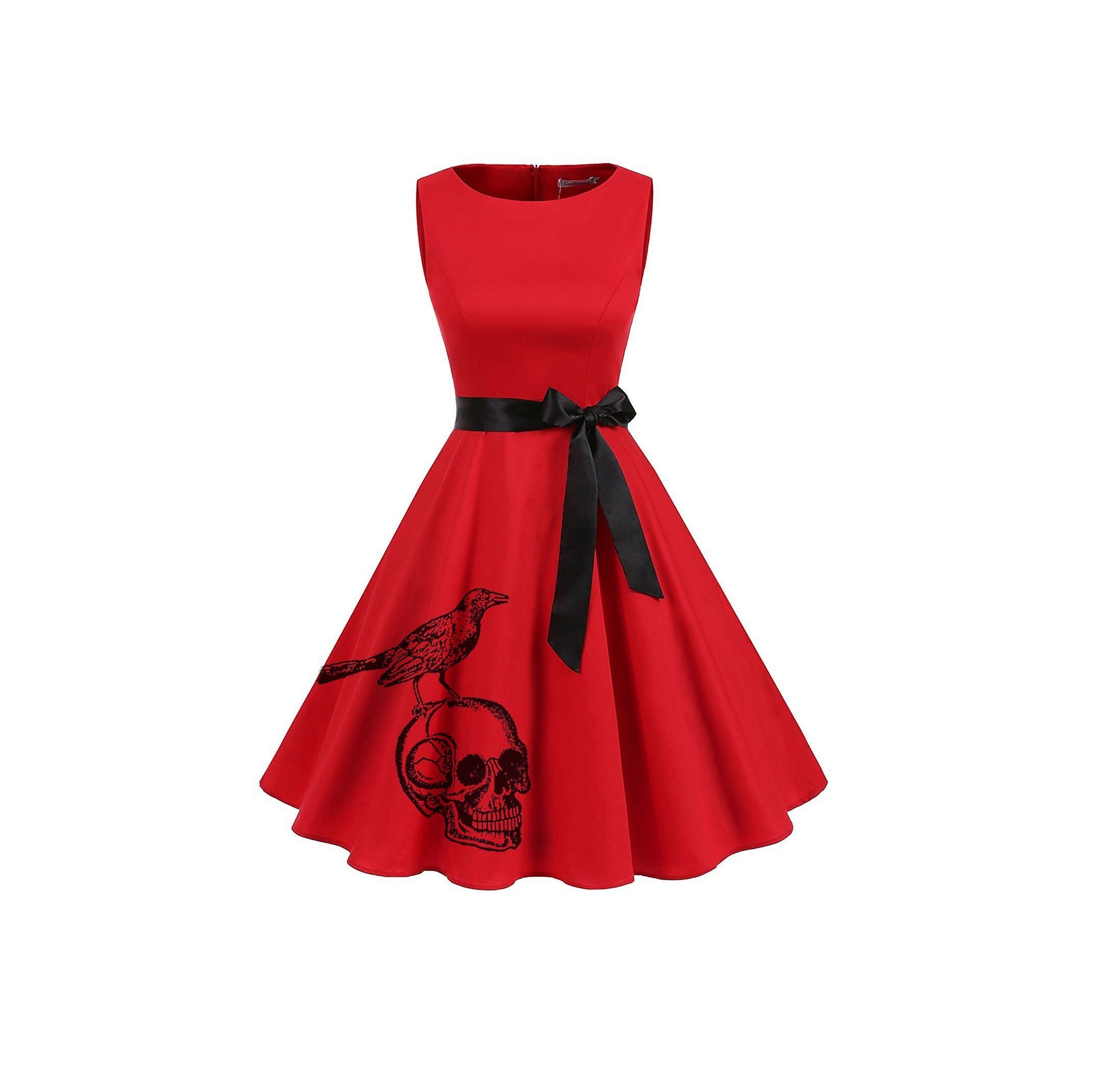 retro skull dress