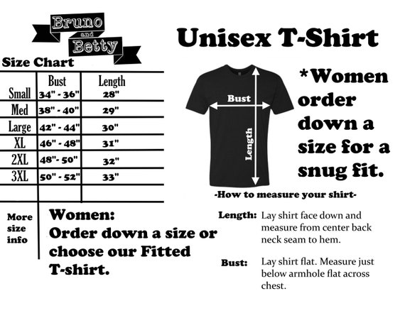 Ladies T Shirt Size Chart