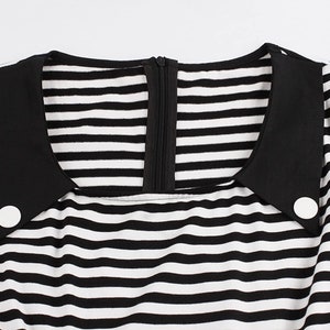Nautical Anchor Dress Plus Size Clothing Striped Anchors Sailor dresses ladies apparel Screen Print Cute Vintage clothing Pin Up 3XL 4XL image 6