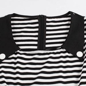 Nautical Anchor Dress Plus Size Clothing Striped Anchors Sailor dresses ladies apparel Screen Print Cute Vintage clothing Pin Up 3XL 4XL imagem 6