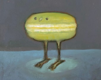 Pistachio Macaron Bird PRINT 8”x 10”