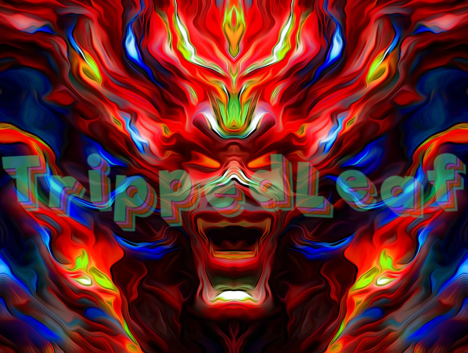 Jester Abstract Chaotic Jester Abstract Art Print - Etsy