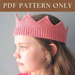 Royal Crown Knitting Pattern - All sizes - Instant PDF Download