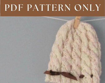 Knit Beanie Pattern - Instant PDF Download - Easy to Follow Pattern - Cables!