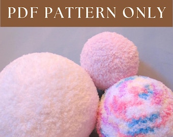 Plush Ball Toy Pattern - Easy Plush Knitting Pattern in 3 sizes- Great Baby Shower Gift - PDF Download