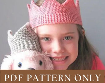 Dress Up Crown - Koninklijk breipatroon - PDF-download - Instructies voor omvangrijk en kamgaren