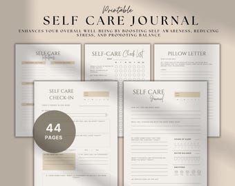 Self Care Journal Printable: Wellness Planer, psychische Gesundheit (Digitaler Download)