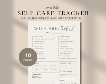 Self-Care Planer: Wellness Journal & Mood Tracker (druckbares PDF)