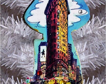 Art Tree Ornament Flatiron Building New York PJ Cobbs