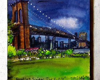 Art Coaster Brooklyn Bridge Park by PJ Cobbs New York Neighborhoods East River Skyline Jane's Carrousel