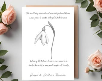 Sympathy Card: Baby Loss, Miscarriage, Stillborn Remembrance