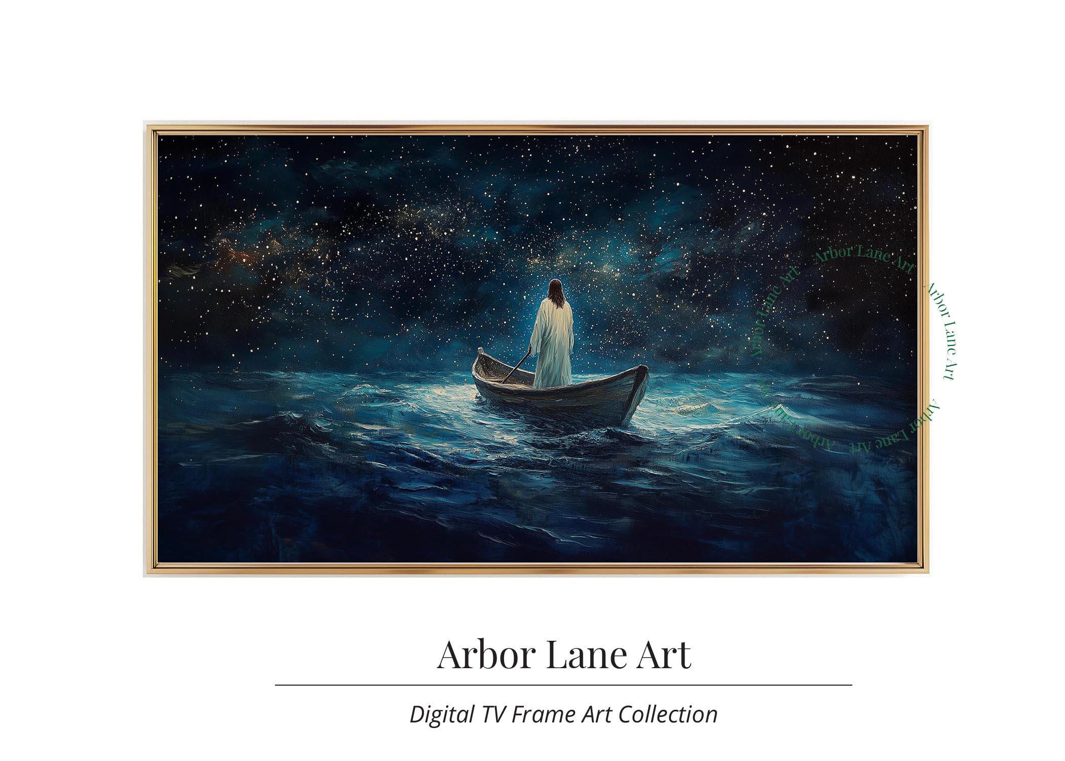 Jesus Christ Calms the Sea After the Storm, Christian Artwork