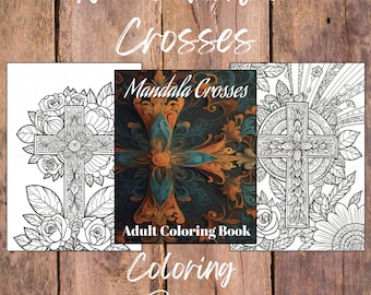 Cruces de mandala: libro para colorear para adultos
